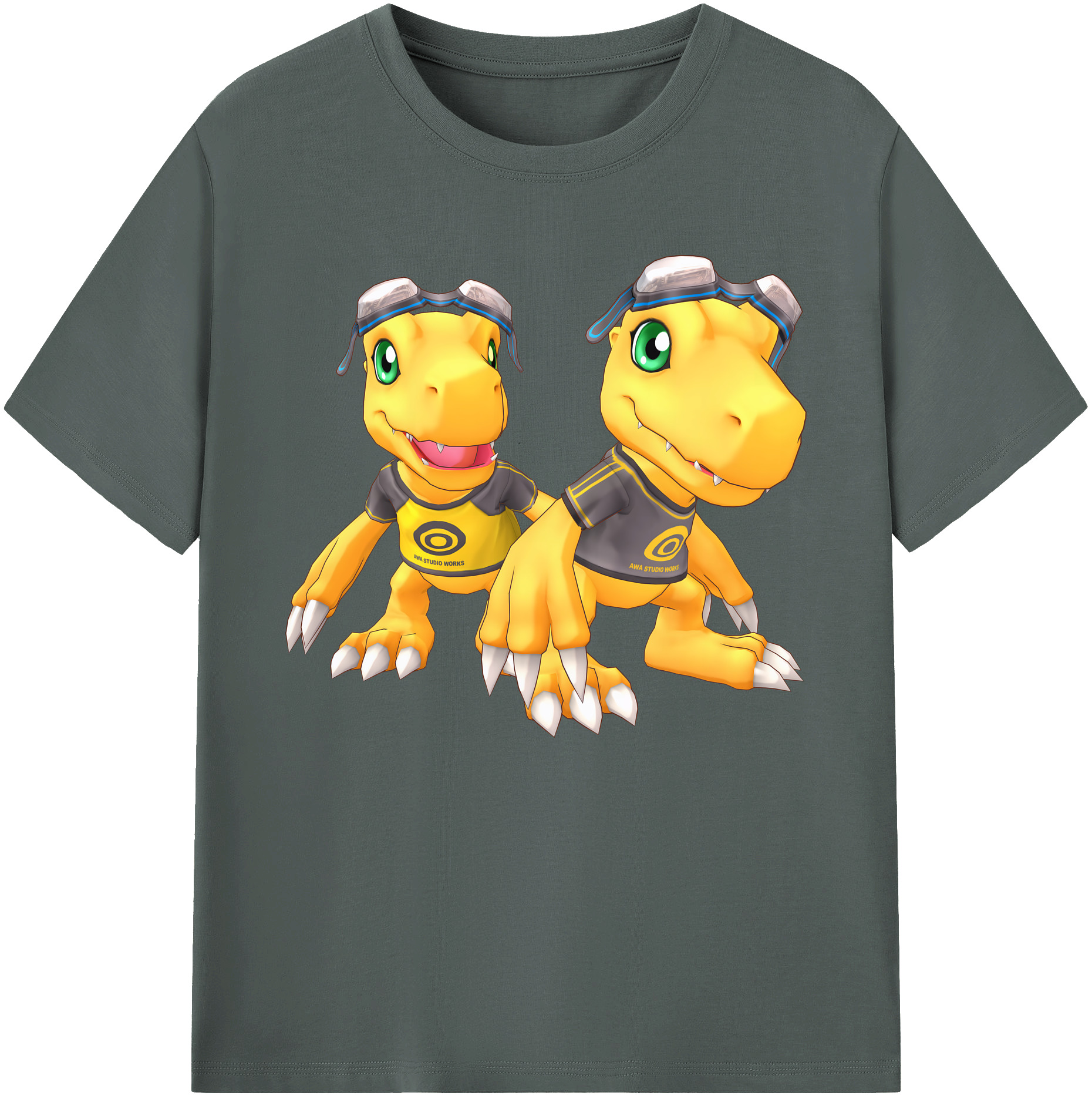 （画像用） Digimon デジタルモンスター/デジモン 綿100％ メンズ半袖Tシャツ｜肌触りやわらか＆通気性